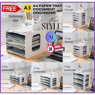 A4 Rack A3 Rack Paper Tray Document Rack Desktop Paper A4 Organizer Office Storage File Rack A3 Orga