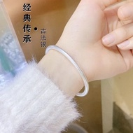 Vòng tay Sterling Silver Bracelet s9999Pure Silver Ancient Craft Inheritance Silver Bracelet Vintage