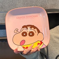 全城熱賣 - 蠟筆小新可愛陶瓷餐盤卡通碟子高顏值餐具ins創意家用8英寸餸盤子（平行進口）