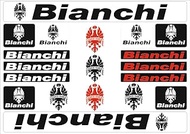 Bicycle Replacement Decal Set Adhesive Vinyl Sticker Compatible for Bianchi Frames Black White Red (