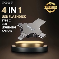 [LUCLELIXPRO777]Flashdisk 4IN1 compatible ALL smartphone usb 3.0 SUPER FAST Usb, type C,lightning, m