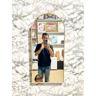 Aesthetic Mirror/ Mirror Half Oval Mirror Round Wall Decoration Home Decor