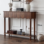 American Retro Solid Wood Hallstand Simple Modern Entrance Table Multi-Function Passage Cabinet Supp