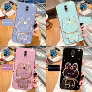 Casing Oppo R17 Pro Case Oppo A8 A31 Case Oppo A5 2020 Case Oppo A9 2020 Case Oppo A57 A77 Case Oppo A77S A57E Case Oppo A39 A37 Case Cute Bunny Bracket Cartoon Stand Vanity Mirror Rabbit Holder Phone Cover Cassing Cases Case KT