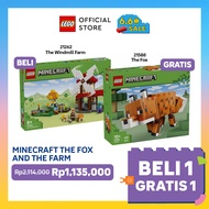 Beli 1 Gratis 1 - LEGO Minecraft 21262 The Windmill Farm + LEGO Minecraft 21588 The Fox
