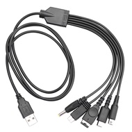 5 in 1 B Charging Cable for Nintend NEW 3DS XL NDS Lite NDSI LL WII U Charger Cable for Nintendo GBA for SN PSP 1000/ 20