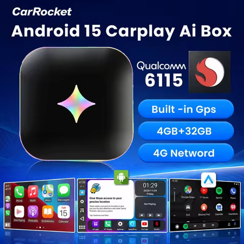 Android 15 SM6115 CarPlay Smart Box 8+128G Wireless CarPlay Android Auto Adapter Car Multimedia Play