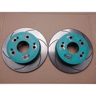 Project Mu PMU SCR Pure Plus 6 slotted rear disc rotor Honda Civic Integra Accord EK9 DC2 DC5 EP3 CL