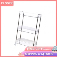 Floorr Dormitory Storage Shelf  Flexible Acrylic Shelving Unit Transparent for Bathroom (3 Layers 62