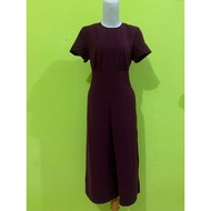 Love Bonito Jumpsuit Maroon Sleeves