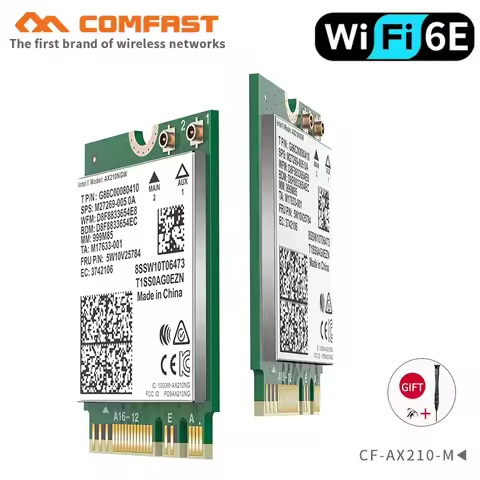 COMFAST WiFi 6E Module AX210NGW Mini PCI-E Wifi Network Card Bluetooth 5.3 Linux WiFi 6E 5374Mbps 2.