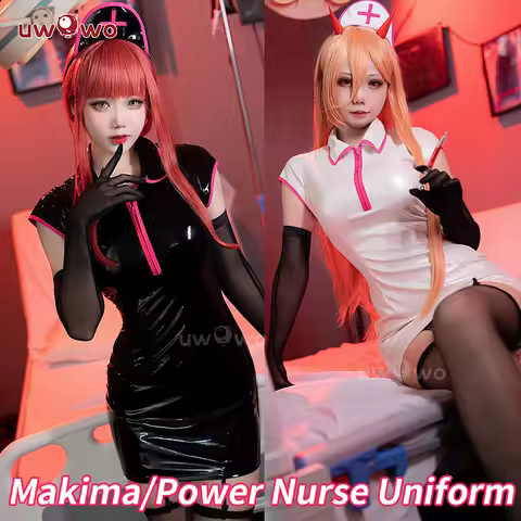 IN STOCK UWOWO Powerr/Makimaa Succubus Cosplay Costume Cosplay Powerr Makimaa Nurse Uniform Bodysuit