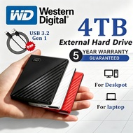 [Don't miss out] 4TB WD External Hard Drive My Passport USB 3.2 EncryptionPortable Hard Drive Safe s