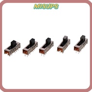 MISUPS 5pcs Micro Slide Switch, 4 Position 10P 2P4T Toggle Switch, 5mm Toggle Vertical SS-24E01 Micr
