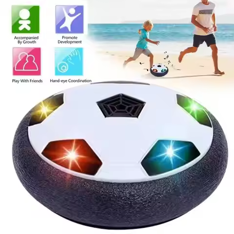 LED Hover Soccer Ball - Air Power Training Ball Playing Football Indoor Outdoor Game - Birthday Gift