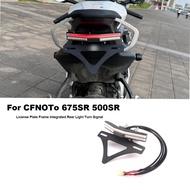 Fit For CFMOTO  675SR 675 SR 500SR Motorcycle Tail Tidy Integrated License Plate Frame Rear LED Ligh