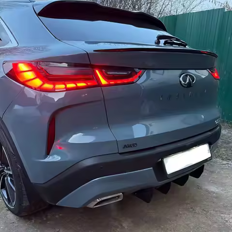 For Infiniti QX55 2021 2022 2023 2024 Year Rear Diffuser Bumper Lips Spoiler Splitter Body Kit Acces