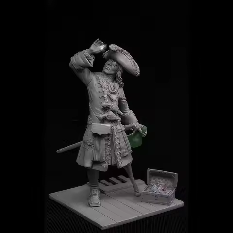 75MM resin unpainted model set, 17th-century gentleman's luck unassembled and unpainted GK