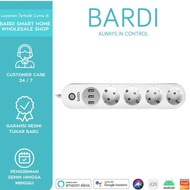 ADA STOCK!! BARDI Power Extension Smart Strips Kabel Ekstensi Smart Stop Kontak 4 Socket EU 3 USB 2.