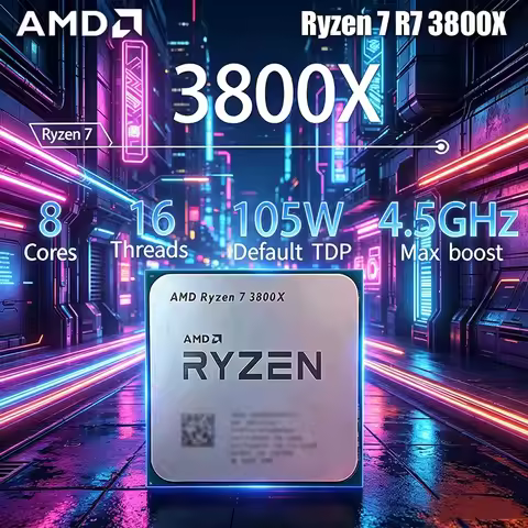 AMD Ryzen 7 3800X CPU 3.9GHz--4.5GHz 7NM L3=32M 100-000000025 105W 8-Core 16-Thread CPU Processor So