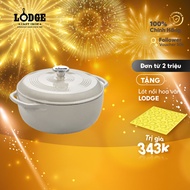 Lodge - White enamel coated cast iron pot - 5.6L