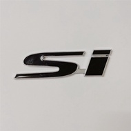 KLL 1X 3D Metal Car Styling SI Logo Badge Chrome Sticker Emblem For Honda Civic Accord Automobile Ac