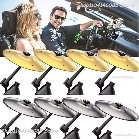 1/2P Cars Crash Cymbal Air Vent Mini Drum Car Hand-shooting Cymbals Car Drum Cymbal Air Vent Musical