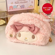 Cute Plush Pencil Box Large Capacity Organizer Cartoon Animal Cosmetic Bag Office Back to School Sup