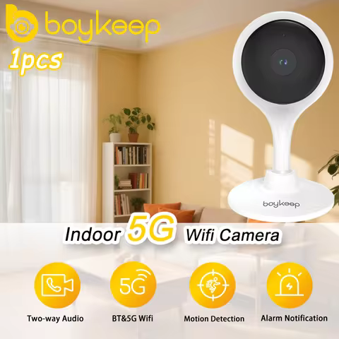 Boykeep WiFi Camera, 3MP 2K HD Video, Night Vision, Two-Way Audio, Motion Tracking, Local/Cloud Stor