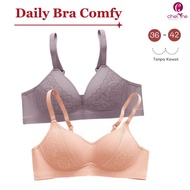 Chelyne BH Spandex Striped B678 / B1328 Spandex Porous Full Cup Daily Bra Without Underwire Support 