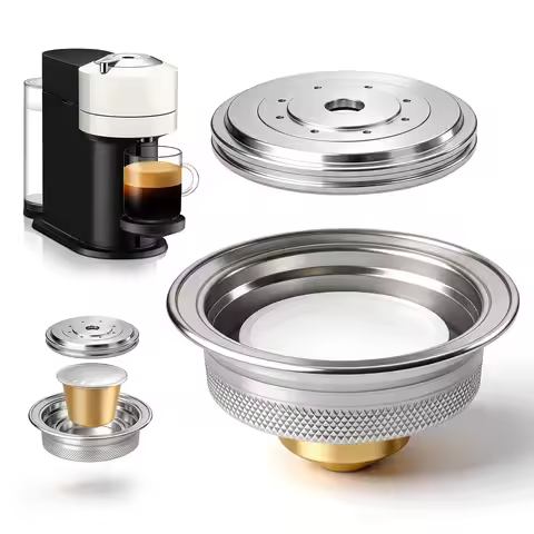 Reusable Coffee Capsule Adapter for Nespresso Vertuo Pop / VertuoLine Next – Converts to Vertuo Pods
