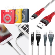 HOCO U32 UNSWERVING STEEL BRAIDED MICRO USB CHARGING CABLE 1.2M