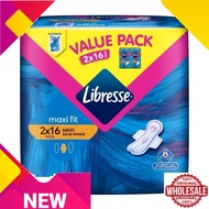 LIBRESSE Maxi Wing 2 x 16's  卫生棉与卫生护垫 女性私密处护理 个人护理  Pad Sanitari &amp; Pantyliner