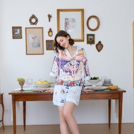 ชุดนอน Muslin Pajamas Silk Satin รุ่น Bunny Girl Party (W2160 V2160) | ชุดนอนผู้หญิง ชุดเที่ยว