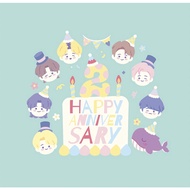 [PRE ORDER]TinyTAN 2nd Anniversary Official Merch (Whale Keyring, Face Keyring)