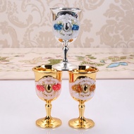 Nicehome European-Style High-End Liquor Glass 30ml Retro Creative Small Drink Wine Glass Golden European-Style Home Bar Goblet【ready Stock+50% Off】