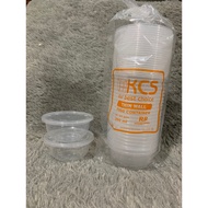 Thinwall Bulat 200ML (25) KCS Mangkok Plastik Cup Pudding Slime Wadah Makanan Tempat Makan Salad Bua