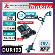 MAKITA 18V DUR193Z CORDLESS GRASS TRIMMER 280W | 260MM (10-1/4") | DUR181 | COMBO WITH 3.0AH BATTERY