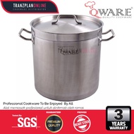 QWARE 52L STAINLESS STEEL SANDWICH BOTTOM, 3-PLY STOCK POT Stainless Steel Pot Cookware Periuk Masak