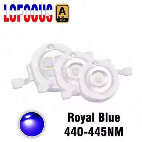 1W 3W 5W Royal Blue 440-445nm Grow LED Light Lamp COB Chip SMD Diode For Indoor Plant Tent Hydroponi