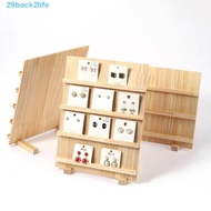 BACK2LIFE Wooden Nail Art Stand, 3/4/5 Layer Large-capacity Earring Necklace Display Rack, Sturdy Si