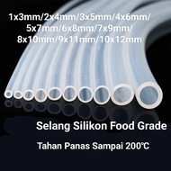 Heat Resistant Silicone Hose Food Grade Silicone Tube 3x5mm 4x6mm 6x8mm 8x10mm