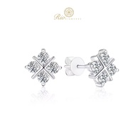 RIO DIAMONDS Lab grown Diamond Earrings in 10K White Gold