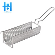 【hon02kandizi.my】Stainless Steel Fried Basket Long Fry Potato Chip Container Best for French Fries Potato Chip Squeezers Kitchen Tool