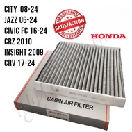 CHARCOAL PM2.5 AIR COND FILTER HONDA CITY JAZZ HRV CRV FIT FREED INSIGHT CIVIC FC CRZ HR-V CARBON CA