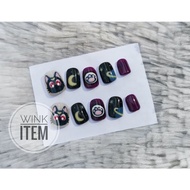 W089 Nails​Fake​ Nails​Gel​Authentic​ Nails​ Nails​Paint Pattern​Cartoon​ Free Glue + File Included