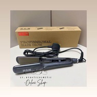 HGM Professional Ceramic Volumizing Iron Wave Perm Zig Zag Iron Hair Straightener Crimper Flat Iron 