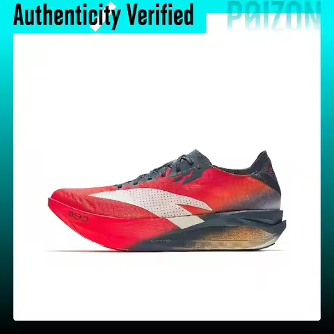 Anta C202 G9 2 Fabric Breathable Low top Marathon Running Shoes Men's Red Gray Yellow 112545573-3