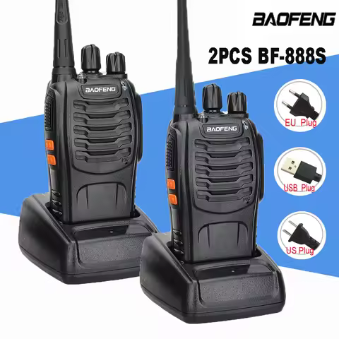 2PCS Baofeng BF 888S Walkie Talkie UHF BF888S Long Range Two Way Ham Portable Radio Transceiver for 