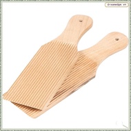 [dreamedge] Wooden Gnocchi Board 2 Pcs Butter Paddle Spaghetti Macaroni Pasta Making Tool Homemade G